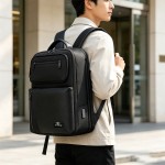 Zenithway Men's Business Backpack - Waterproof Nylon Laptop Bag for Commuting, Large Capacity Travel Rucksack for Work with Custom Logo Option