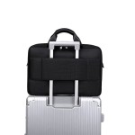 Zenithway Men's Business Briefcase, Black Oxford Cloth Large Capacity Handbag Crossbody Laptop Bag, OEM Custom Logo Available